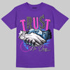 Dunk Low Championship Court Purple DopeSkill Purple T-shirt Trust No One Graphic Streetwear