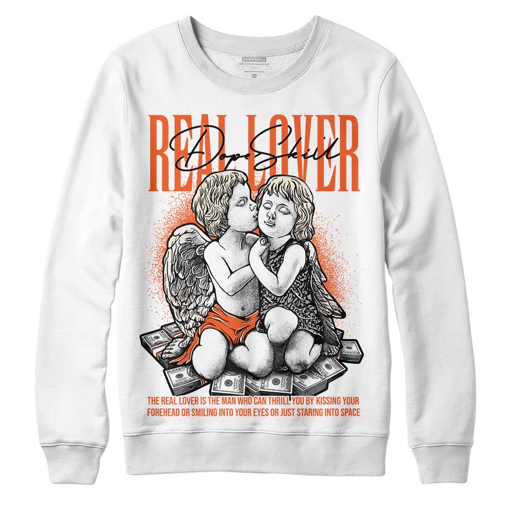 Jordan 3 Georgia Peach DopeSkill Sweatshirt Real Lover Graphic Streetwear - White 