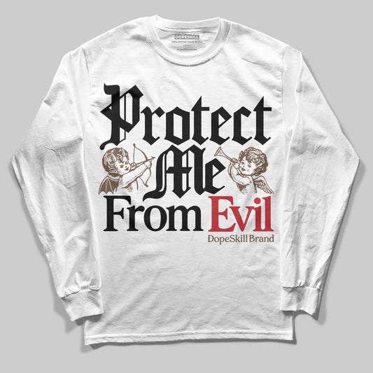 Jordan 9 'Olive' DopeSkill Long Sleeve T-Shirt Protect Me From Evil Graphic Streetwear - White