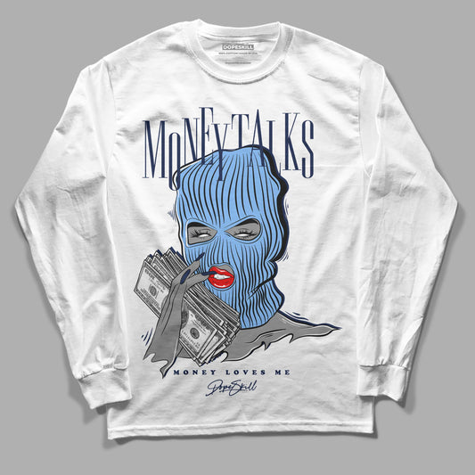 Jordan 5 SE “Georgetown” DopeSkill Long Sleeve T-Shirt Money Talks Graphic Streetwear