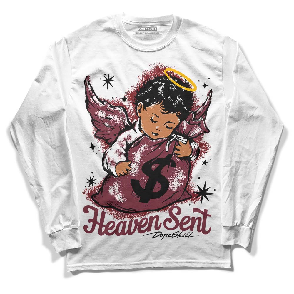 Jordan 1 Retro High OG “Team Red” DopeSkill Long Sleeve T-Shirt Heaven Sent Graphic Streetwear - White