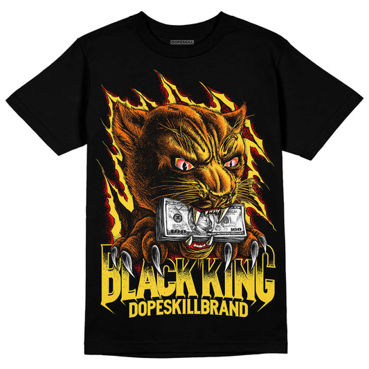 Jordan 4 Tour Yellow Thunder DopeSkill T-Shirt Black King Graphic Streetwear - Black