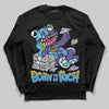 Jordan 8 Retro 'Aqua' 2025 DopeSkill Long Sleeve T-Shirt Born To Be Rich Graphic Streetwear - Black