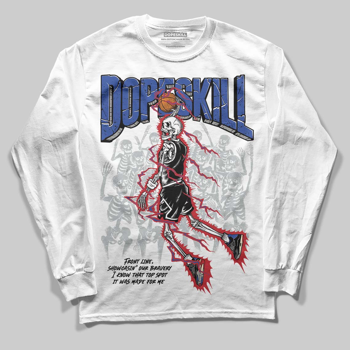 Jordan 4 “Rare Air” DopeSkill Long Sleeve T-Shirt Thunder Dunk Graphic Streetwear - White