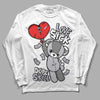 Grey Sneakers DopeSkill Long Sleeve T-Shirt Love Sick Graphic Streetwear - White 