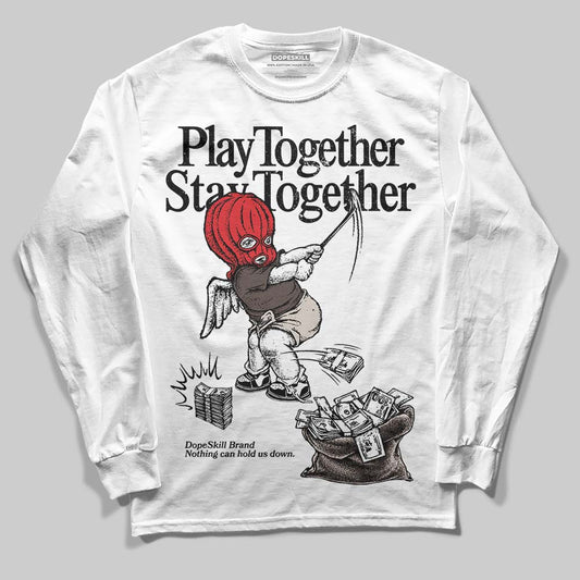 Adidas Samba OG White Black Clear Granite DopeSkill Long Sleeve T-Shirt Play together, Stay together Graphic Streetwear - White