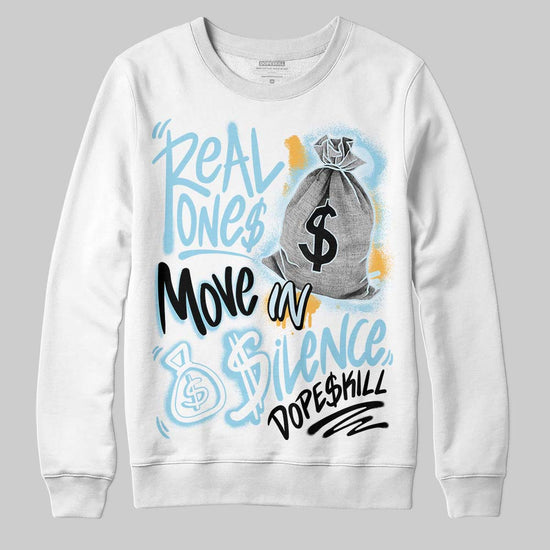 Vans Knu Stack Vintage Satin Dream Blue DopeSkill Sweatshirt Real Ones Move In Silence Graphic Streetwear - WHite