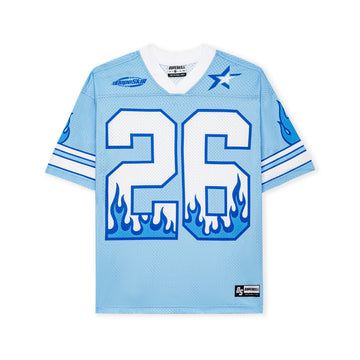 DopeSkill Oversized Jersey Streetwear Graphic Tee Cool V-Neck University Blue T-Shirt Fire 26 Graphic
