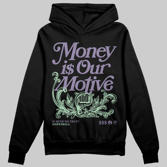 Jordan 1 Retro Low OG Zion Williamson Voodoo Alternate DopeSkill Hoodie Sweatshirt Money Is Our Motive Typo Graphic Streetwear - Black