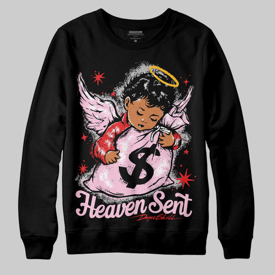 Awake NY x Air Jordan 5 Arctic Pink DopeSkill Sweatshirt Heaven Sent Graphic Streetwear - black