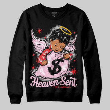 Awake NY x Air Jordan 5 Arctic Pink DopeSkill Sweatshirt Heaven Sent Graphic Streetwear - black