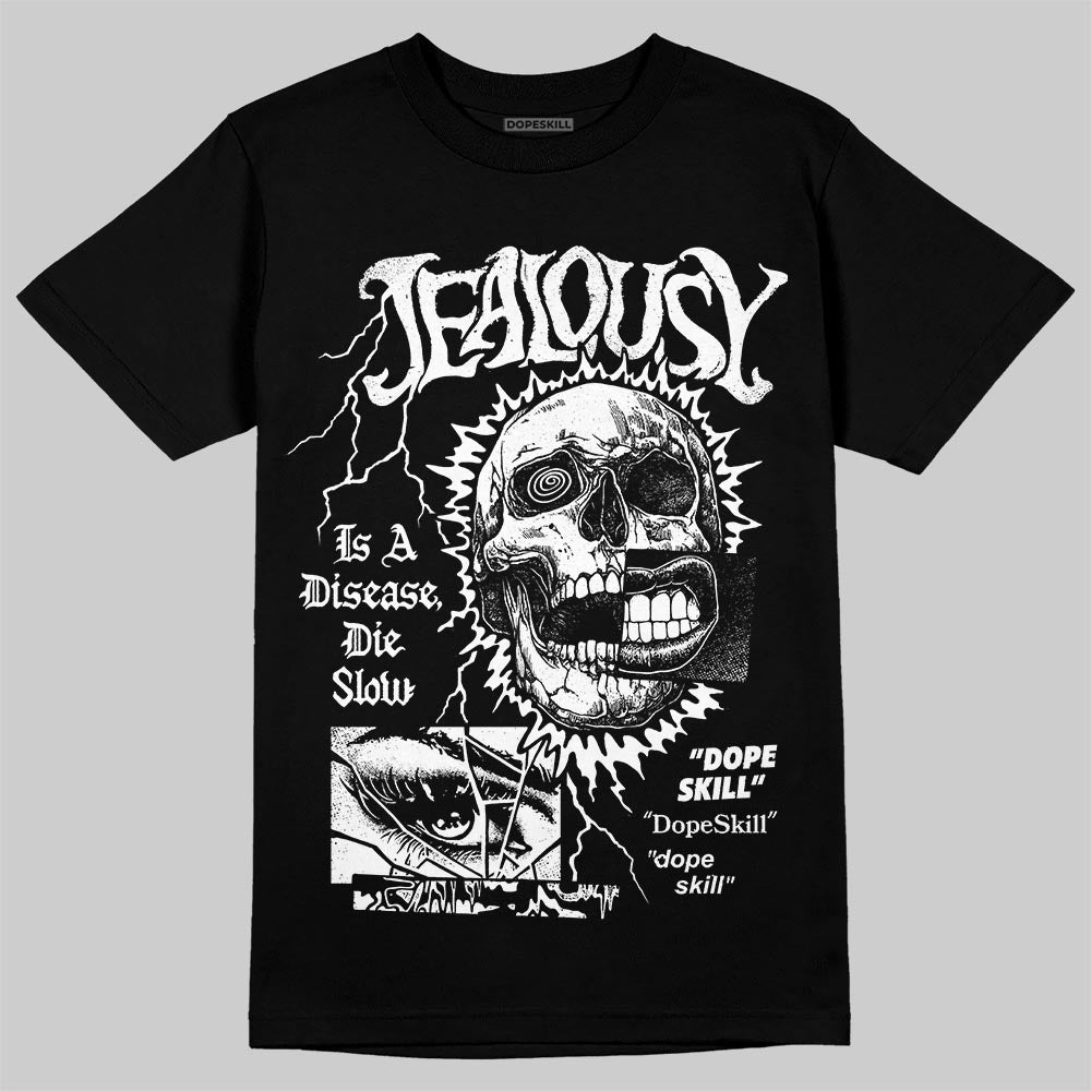 Black and White Sneakers DopeSkill T-Shirt Jealousy Graphic Streetwear - Black
