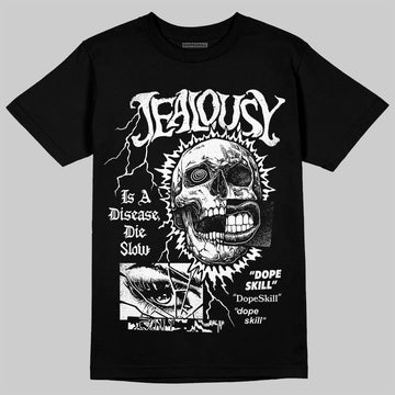Black and White Sneakers DopeSkill T-Shirt Jealousy Graphic Streetwear - Black