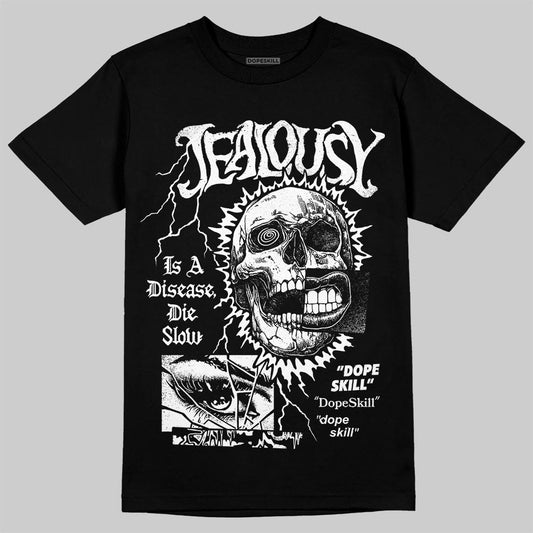 Black and White Sneakers DopeSkill T-Shirt Jealousy Graphic Streetwear - Black