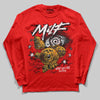 Red Sneakers DopeSkill Red Long Sleeve T-Shirt MILF Graphic Streetwear