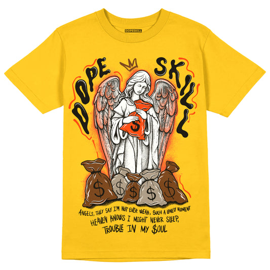 Yellow Sneakers DopeSkill Gold T-shirt Angels Graphic Streetwear