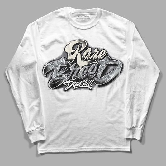 Jordan 1 Retro Low OG Black Cement DopeSkill Long Sleeve T-Shirt Rare Breed Type Graphic Streetwear - White