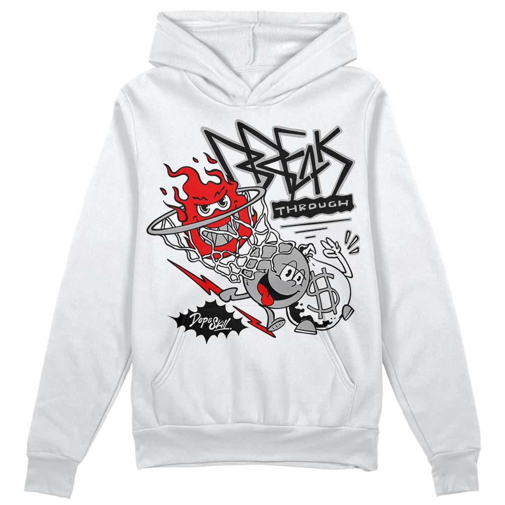 Jordan 1 Low OG “Shadow” DopeSkill Hoodie Sweatshirt Break Through Graphic Streetwear - White