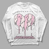 Dunk Low LX Pink Foam DopeSkill Long Sleeve T-Shirt Juneteenth Heart Graphic Streetwear - White