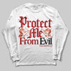 Nigel Sylvester x Air Jordan 4 ‘Brick by Brick’ DopeSkill Long Sleeve T-Shirt Protect Me From Evil Graphic Streetwear - White