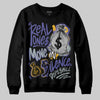 Jordan 4 Retro Lakers DopeSkill Sweatshirt Real Ones Move In Silence Graphic Streetwear - black