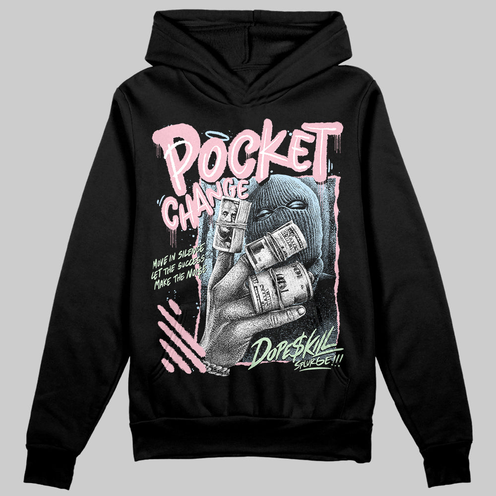 Jordan 4 Retro Valentine's Day (2026) (GS) DopeSkill Hoodie Sweatshirt Pocket Change Graphic Streetwear - Black