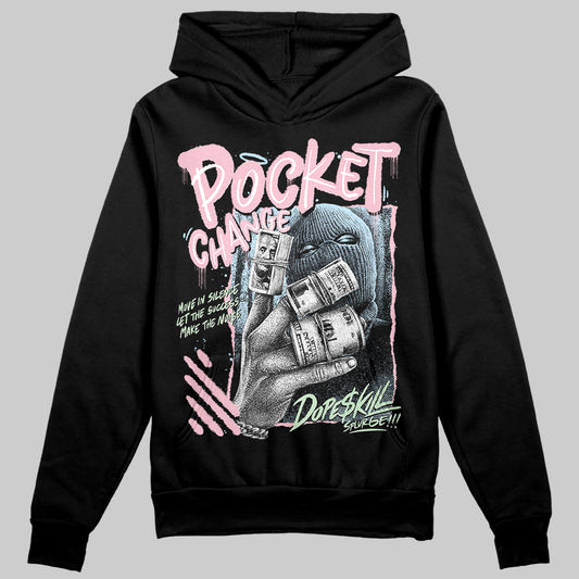 Jordan 4 Retro Valentine's Day (2026) (GS) DopeSkill Hoodie Sweatshirt Pocket Change Graphic Streetwear - Black