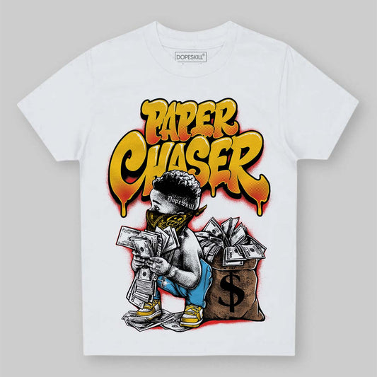 Yellow Sneakers DopeSkill Toddler Kids T-shirt Paper Chaser Boy Graphic Streetwear - White