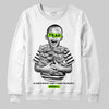 Neon Green Sneakers DopeSkill Sweatshirt Scared Money Don't Make No Money Graphic Streetwear - White 