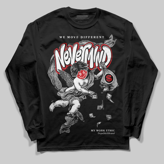 Jordan 3 OG “Black Cement” DopeSkill Long Sleeve T-Shirt Nevermind Graphic Streetwear - Black