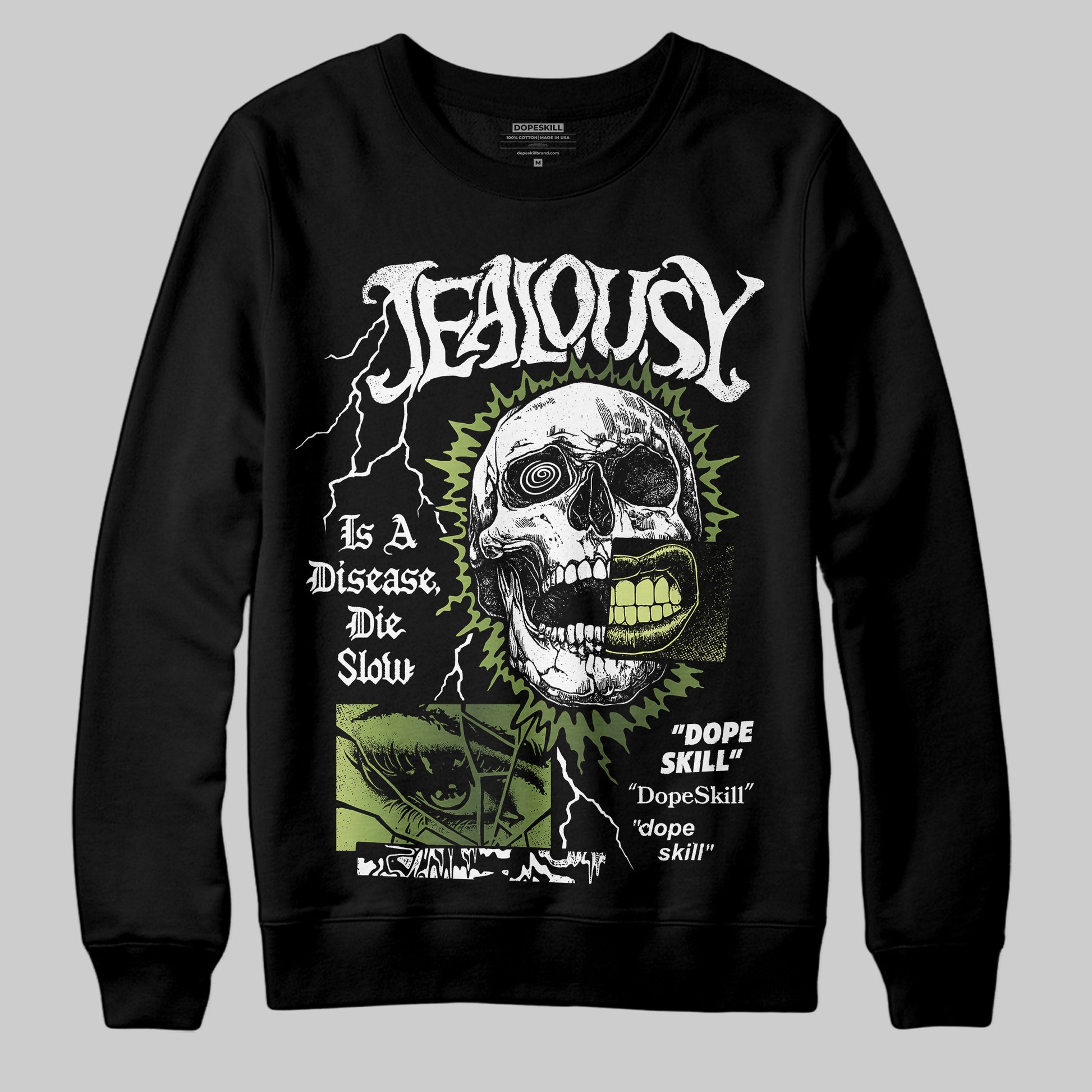 Foamposite Pro 'Pine Green' DopeSkill Sweatshirt Jealousy Graphic Streetwear - Black