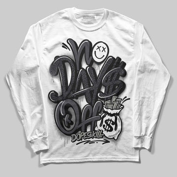 Jordan 3 Retro Black Cat DopeSkill Long Sleeve T-Shirt No Days Off Graphic Streetwear - White