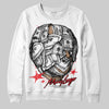 Red Sneakers DopeSkill Sweatshirt Money Longer Graphic Streetwear - White