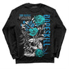 Jordan 4 Retro Military Blue DopeSkill Long Sleeve T-Shirt Side Hustle Graphic Streetwear - Black