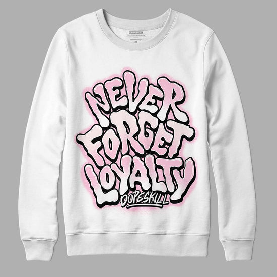 Dunk Low LX Pink Foam DopeSkill Sweatshirt Never Forget Loyalty Graphic Streetwear - White