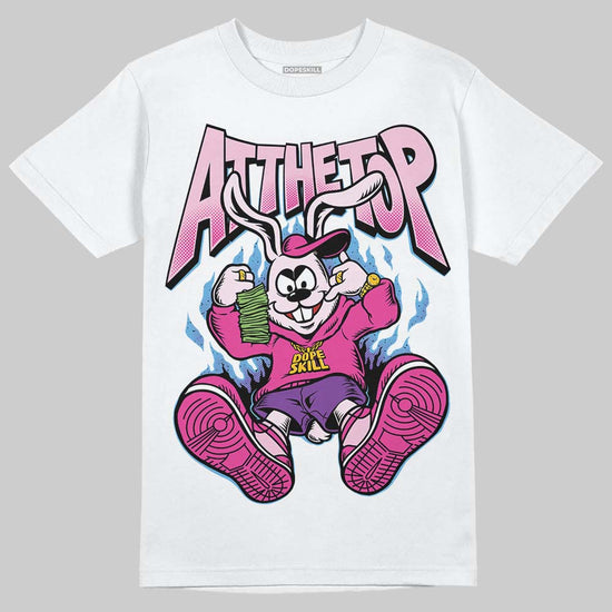 Pink Sneakers DopeSkill T-Shirt At The Top Graphic Streetwear - White