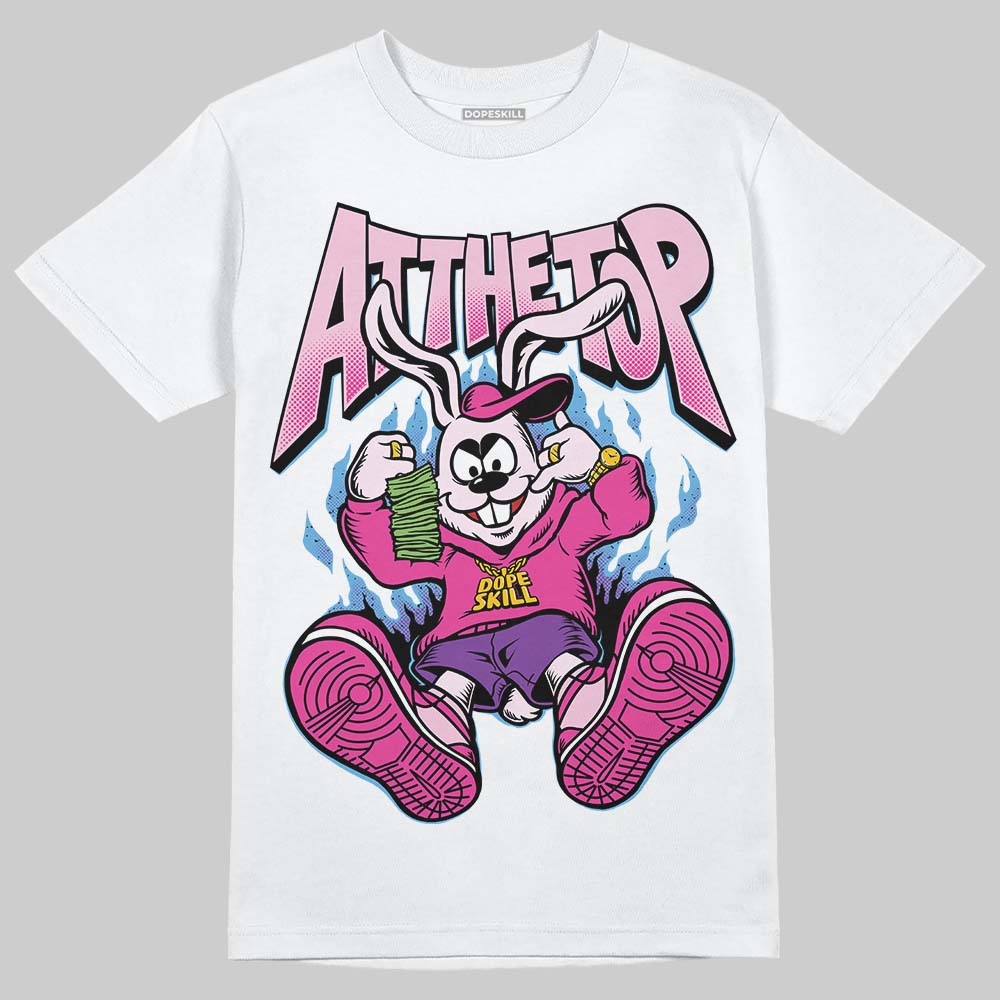 Pink Sneakers DopeSkill T-Shirt At The Top Graphic Streetwear - White