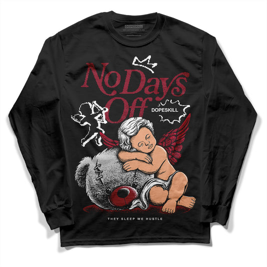 Jordan 1 Retro High '85 OG Metallic Burgundy DopeSkill Long Sleeve T-Shirt New No Days Off Graphic Streetwear - Black