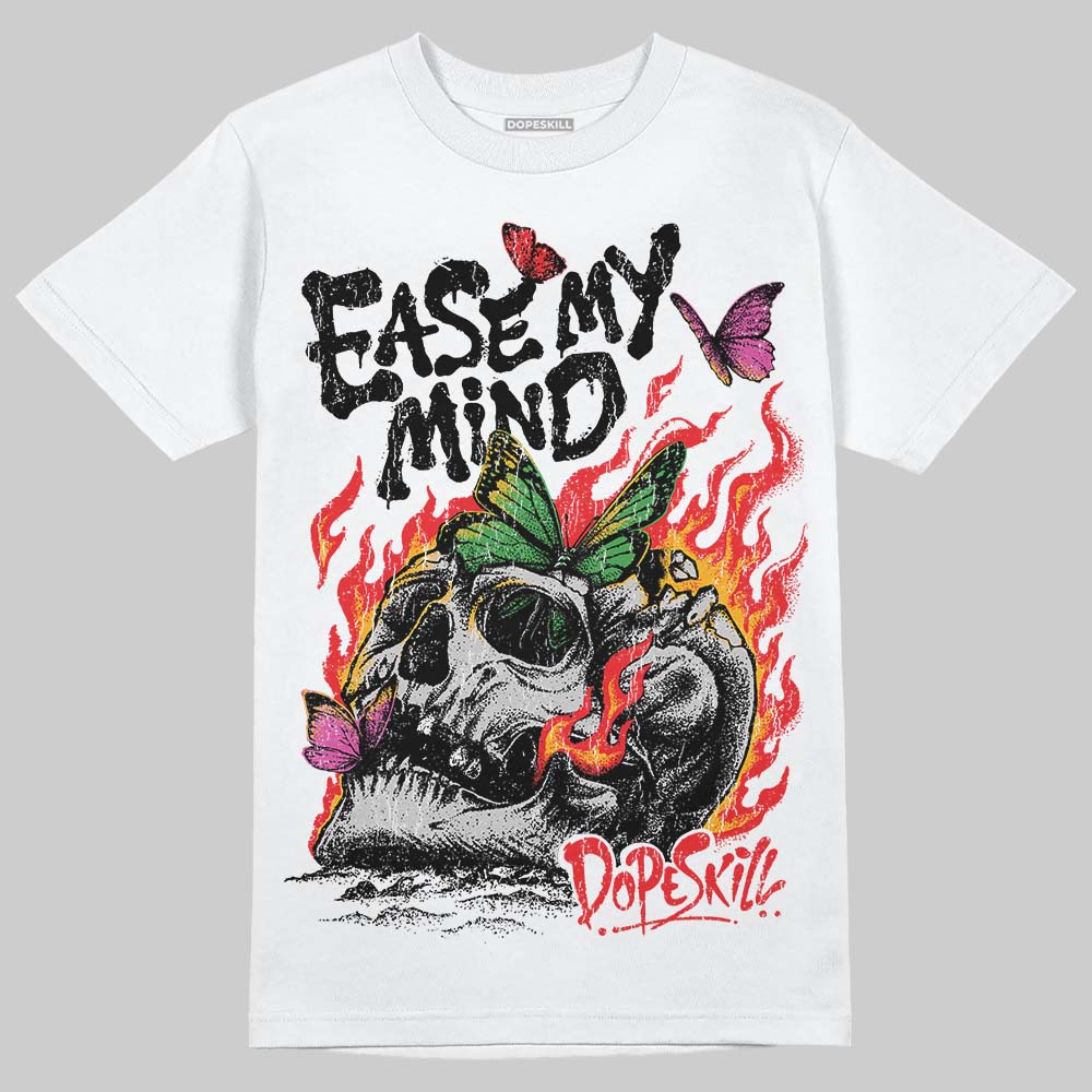 Red Sneakers DopeSkill T-Shirt Ease My Mind Graphic Streetwear - Black - White 