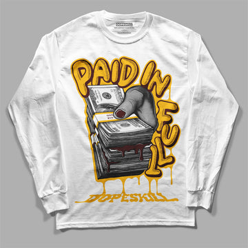 Dunk Yellow Bordeaux DopeSkill Long Sleeve T-Shirt Paid In Full Graphic Streetwear - White