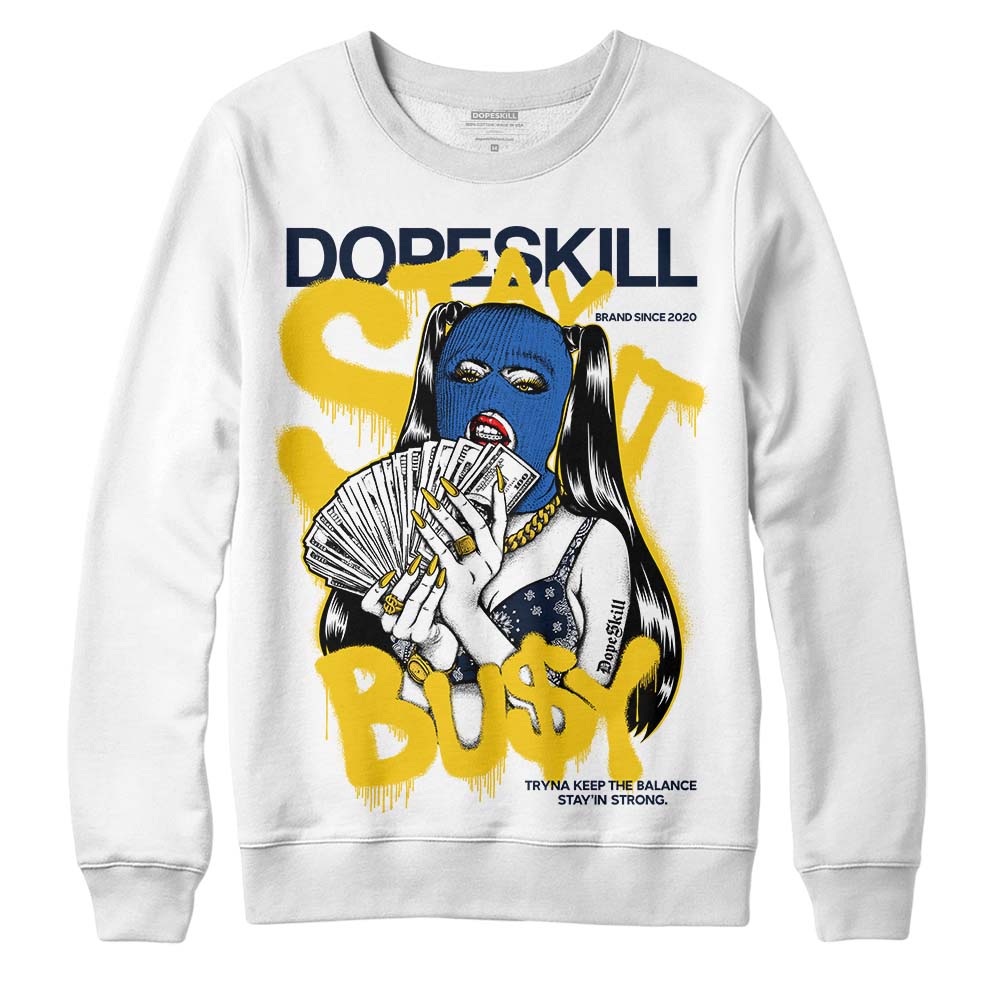 Dunk Low Vintage “Michigan” DopeSkill Sweatshirt Stay It Busy Graphic Streetwear - White