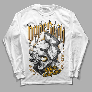 Jordan 13 Wheat 2023 DopeSkill Long Sleeve T-Shirt Money On My Mind Graphic Streetwear - White