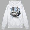 Jordan 5 Retro University Blue DopeSkill Hoodie Sweatshirt Trust No One Graphic Streetwear - White