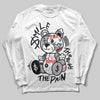 Jordan 4 OG “White Cement” DopeSkill Long Sleeve T-Shirt Smile Through The Pain Graphic Streetwear - White