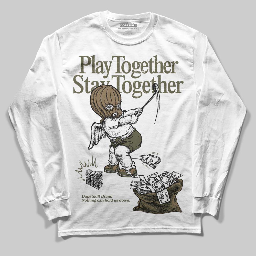 Adidas Samba OG Focus Olive Gum DopeSkill Long Sleeve T-Shirt Play together, Stay together Graphic Streetwear - White