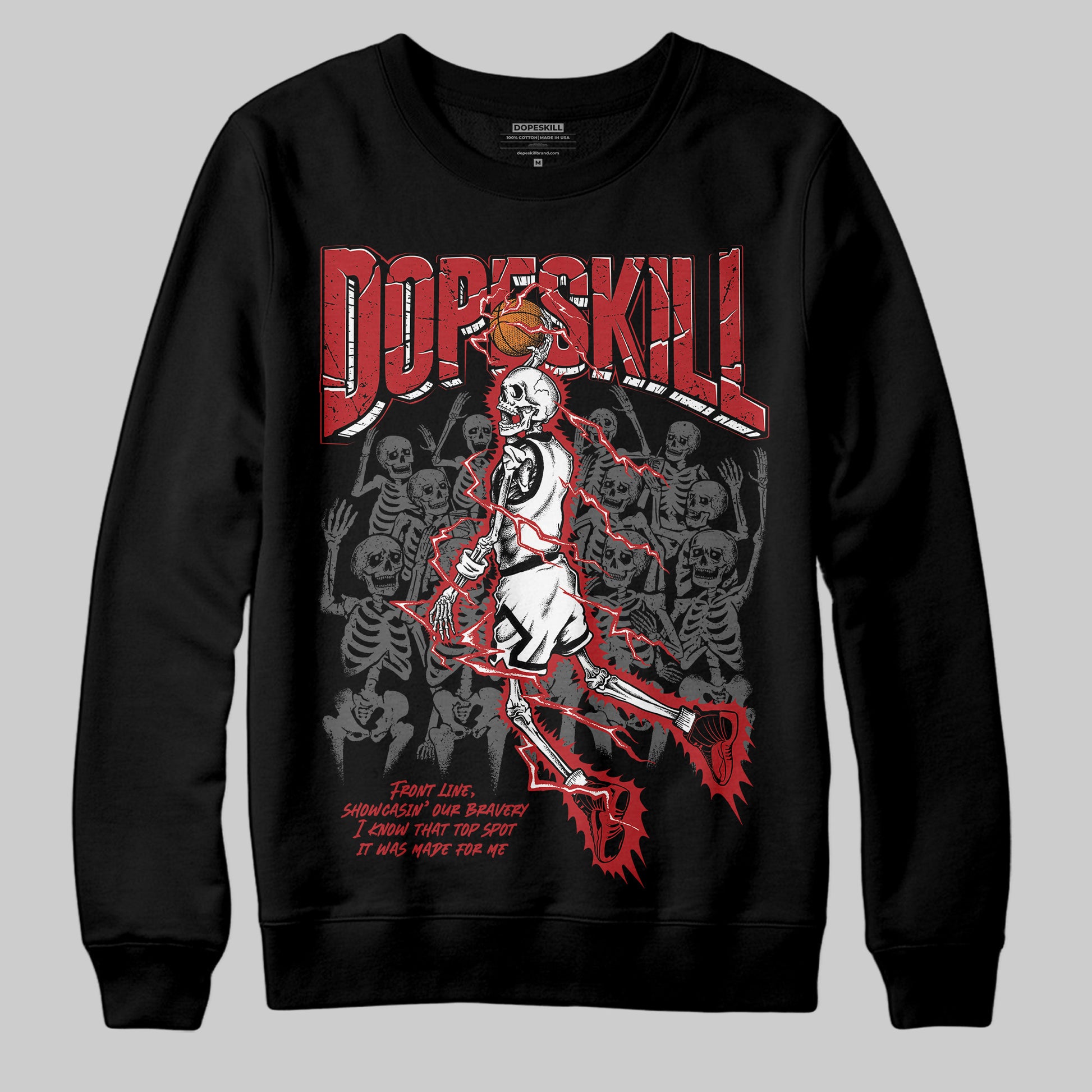 Jordan 12 Retro Flu Game (2025) DopeSkill Sweatshirt Thunder Dunk Graphic Streetwear - black