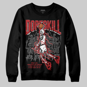 Jordan 12 Retro Flu Game (2025) DopeSkill Sweatshirt Thunder Dunk Graphic Streetwear - black
