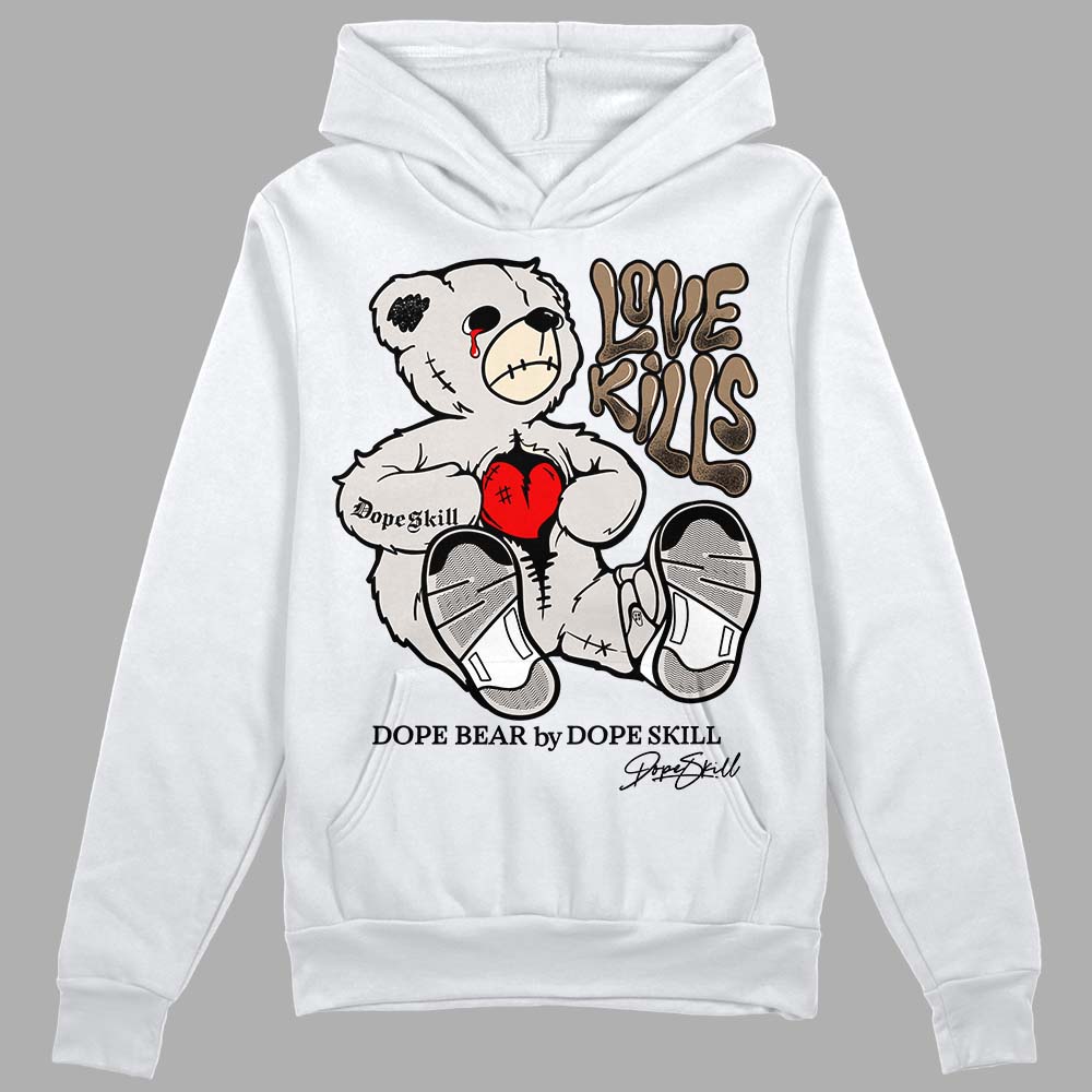 Jordan 5 SE “Sail” DopeSkill Hoodie Sweatshirt Love Kills Graphic Streetwear - White