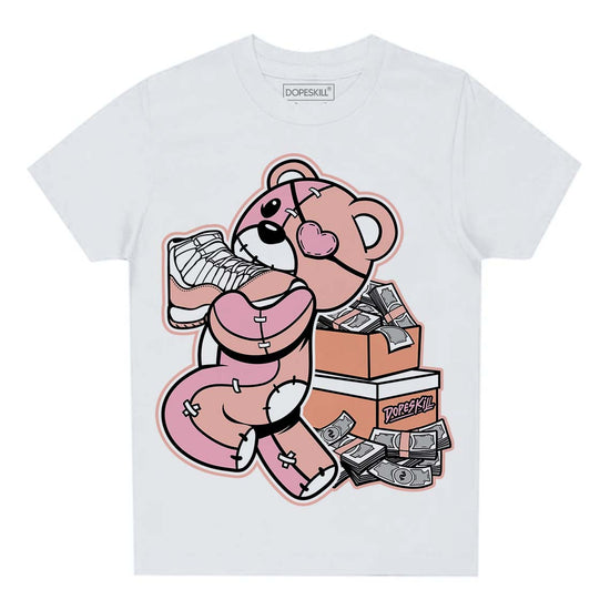 Jordan 11 Low “Legend Pink” DopeSkill Toddler Kids T-shirt Bear Steals Sneaker Graphic Streetwear - White