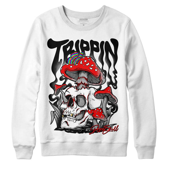 Jordan 1 Low OG “Shadow” DopeSkill Sweatshirt Trippin Graphic Streetwear - White